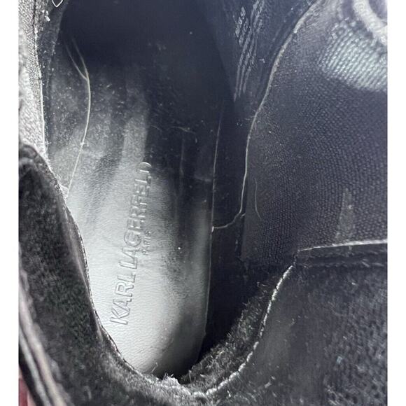 Karl Lagerfeld Paris Women's Pola Studded Lug Sole Ankle Boot Black Size 8.5 - Picture 5 of 11